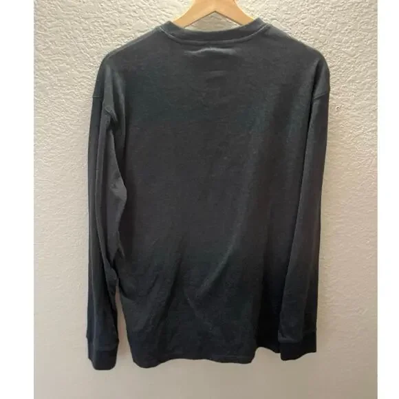 Woolrich Green Label Charcoal Long Sleeve Pocket Tee Shirt Men’s Small Cotton - Picture 3 of 5